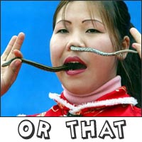 [you should see her with an eel]